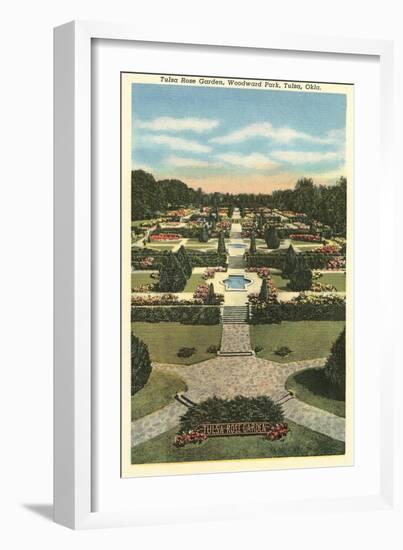 Tulsa Rose Garden-null-Framed Art Print