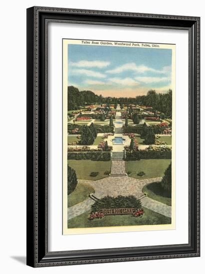 Tulsa Rose Garden-null-Framed Art Print