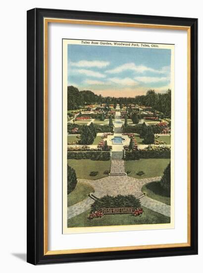 Tulsa Rose Garden-null-Framed Art Print