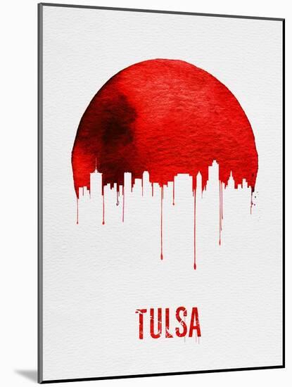 Tulsa Skyline Red-null-Mounted Art Print