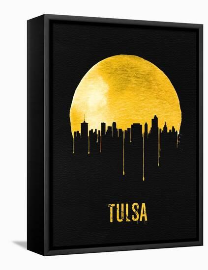 Tulsa Skyline Yellow-null-Framed Stretched Canvas
