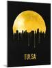 Tulsa Skyline Yellow-null-Mounted Art Print