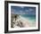 Tulum Beach, with El Castillo at the Mayan Ruins of Tulum in the Background-Richard Maschmeyer-Framed Photographic Print