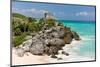 Tulum Mexico Beach Mayan Ruins-null-Mounted Art Print