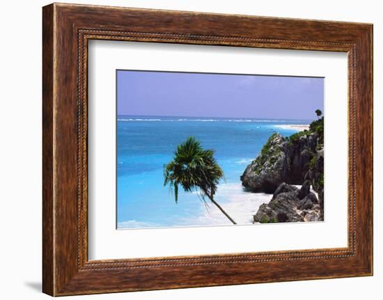 Tulum Shoreline Mexico-George Oze-Framed Photographic Print