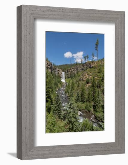 Tumalo Falls, a 97-foot waterfall on Tumalo Creek, in the Cascade Range west of Bend, Oregon, Unite-Martin Child-Framed Photographic Print