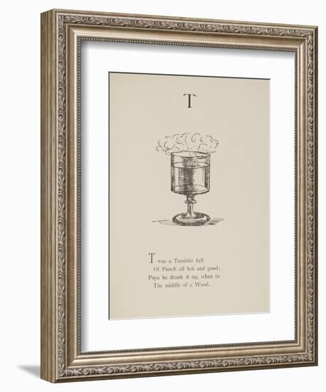 Tumbler Illustrations and Verse From Nonsense Alphabets by Edward Lear.-Edward Lear-Framed Giclee Print