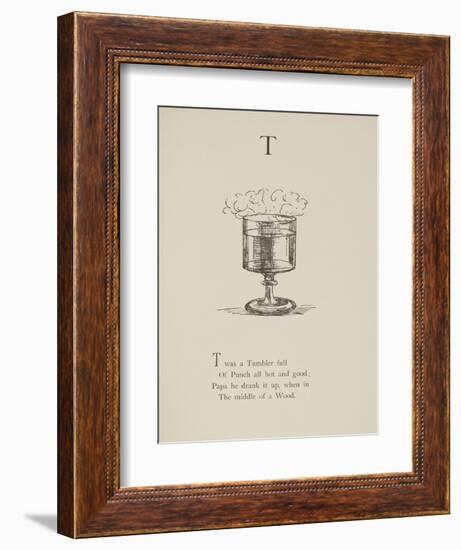 Tumbler Illustrations and Verse From Nonsense Alphabets by Edward Lear.-Edward Lear-Framed Giclee Print