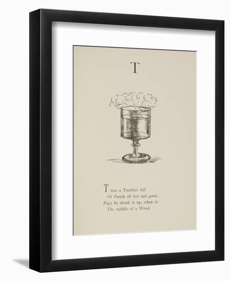 Tumbler Illustrations and Verse From Nonsense Alphabets by Edward Lear.-Edward Lear-Framed Giclee Print