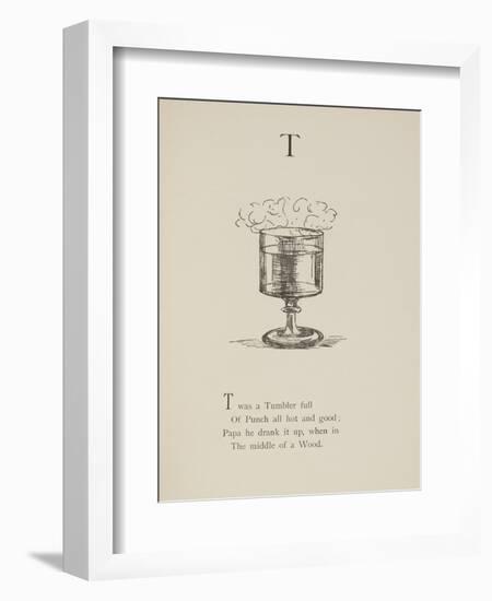 Tumbler Illustrations and Verse From Nonsense Alphabets by Edward Lear.-Edward Lear-Framed Giclee Print