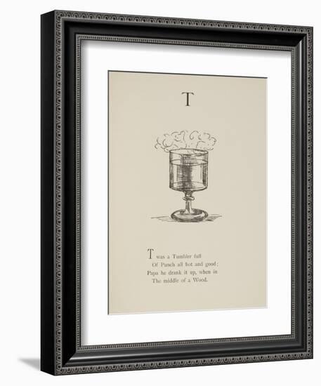 Tumbler Illustrations and Verse From Nonsense Alphabets by Edward Lear.-Edward Lear-Framed Giclee Print