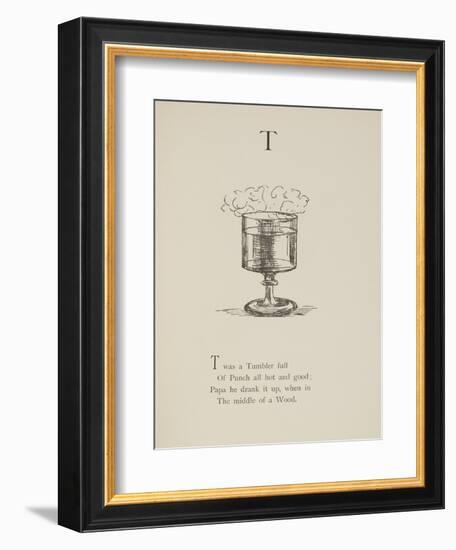 Tumbler Illustrations and Verse From Nonsense Alphabets by Edward Lear.-Edward Lear-Framed Giclee Print