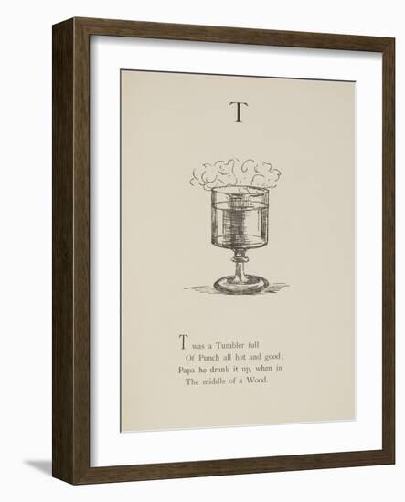 Tumbler Illustrations and Verse From Nonsense Alphabets by Edward Lear.-Edward Lear-Framed Giclee Print