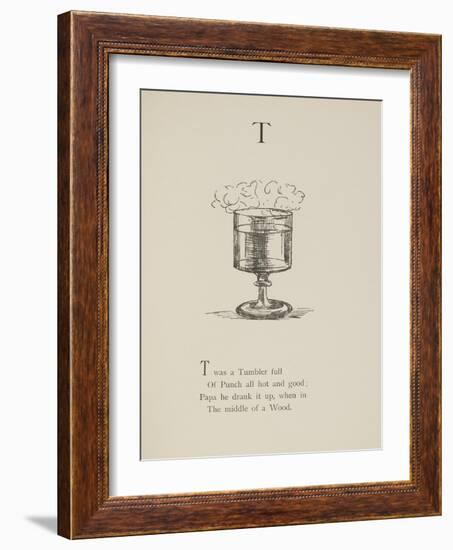 Tumbler Illustrations and Verse From Nonsense Alphabets by Edward Lear.-Edward Lear-Framed Giclee Print