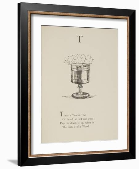 Tumbler Illustrations and Verse From Nonsense Alphabets by Edward Lear.-Edward Lear-Framed Giclee Print