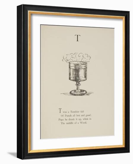 Tumbler Illustrations and Verse From Nonsense Alphabets by Edward Lear.-Edward Lear-Framed Giclee Print