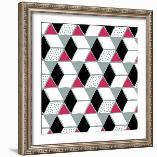 Tumbling Blocks IV-null-Framed Giclee Print