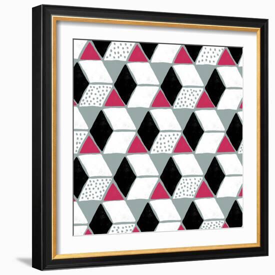 Tumbling Blocks IV-null-Framed Giclee Print