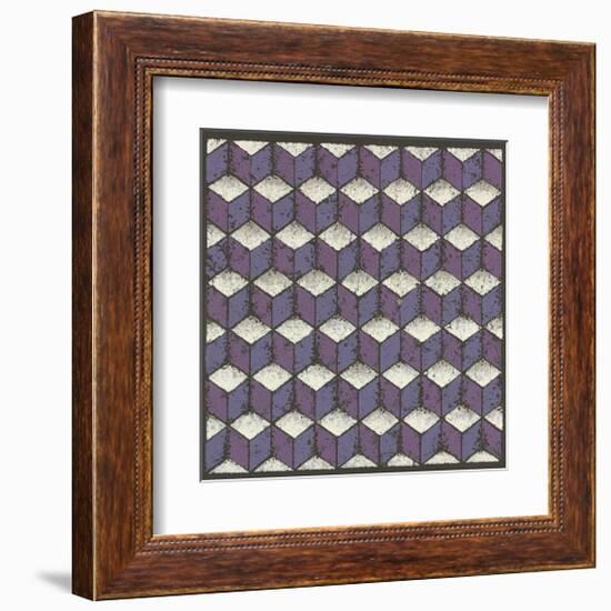 Tumbling Blocks - Plum-Susan Clickner-Framed Giclee Print