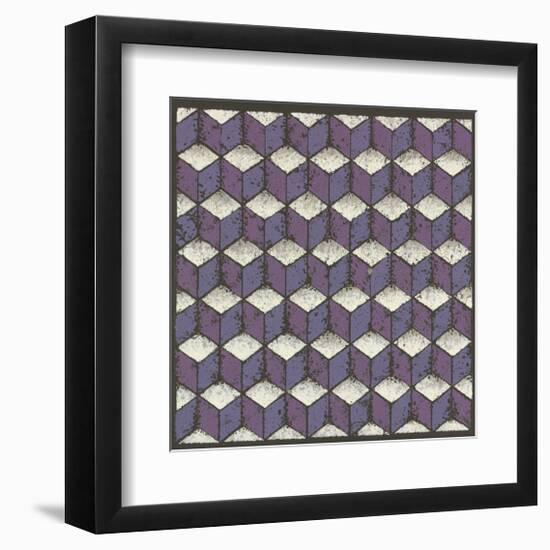 Tumbling Blocks - Plum-Susan Clickner-Framed Giclee Print