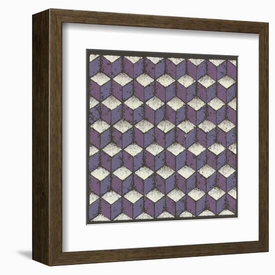 Tumbling Blocks - Plum-Susan Clickner-Framed Giclee Print