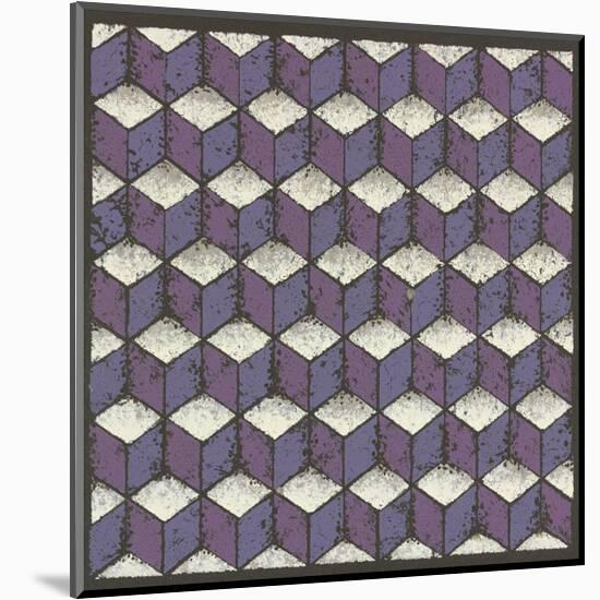 Tumbling Blocks - Plum-Susan Clickner-Mounted Giclee Print