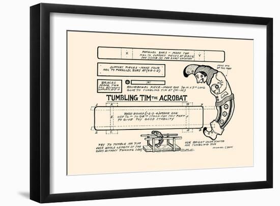 Tumbling Tim The Acrobat-Michael C. Dank-Framed Art Print