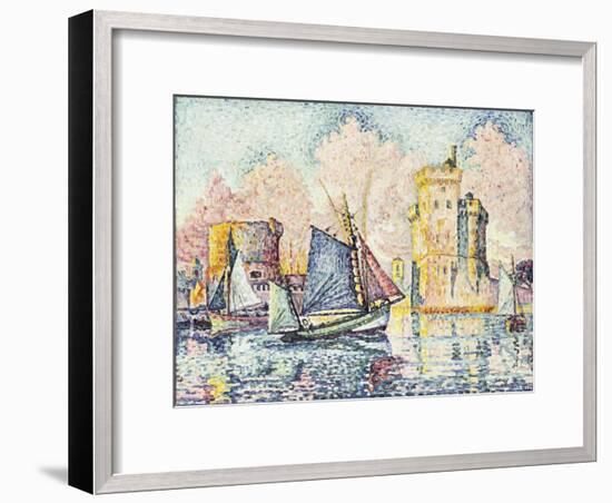 Tuna Boat Entering the Port of La Rochelle, Setting; Le Thonier Entrant Dans Le Port de La…-Paul Signac-Framed Giclee Print