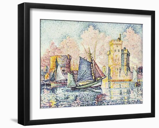 Tuna Boat Entering the Port of La Rochelle, Setting; Le Thonier Entrant Dans Le Port de La…-Paul Signac-Framed Giclee Print