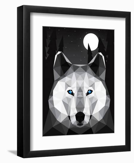 Tundra Wolf-Davies Babies-Framed Art Print