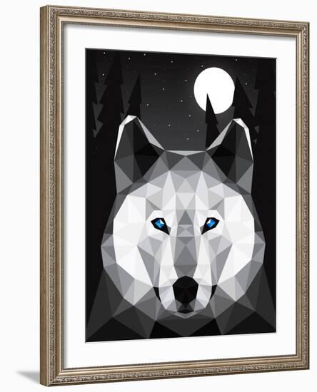 Tundra Wolf-Davies Babies-Framed Art Print