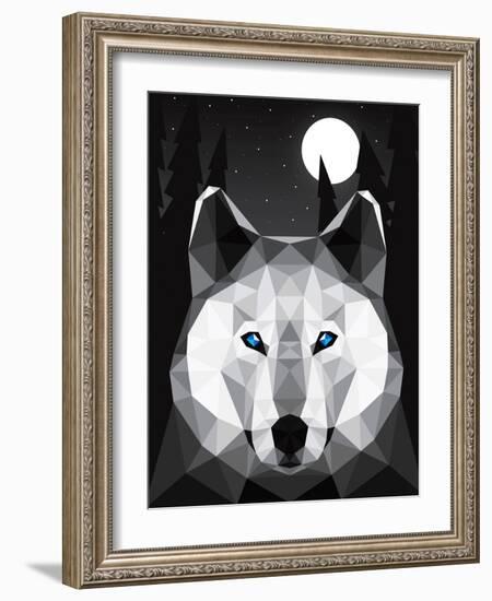 Tundra Wolf-Davies Babies-Framed Art Print