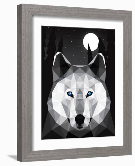 Tundra Wolf-Davies Babies-Framed Art Print