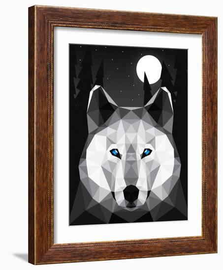 Tundra Wolf-Davies Babies-Framed Art Print