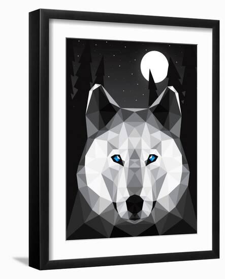 Tundra Wolf-Davies Babies-Framed Art Print