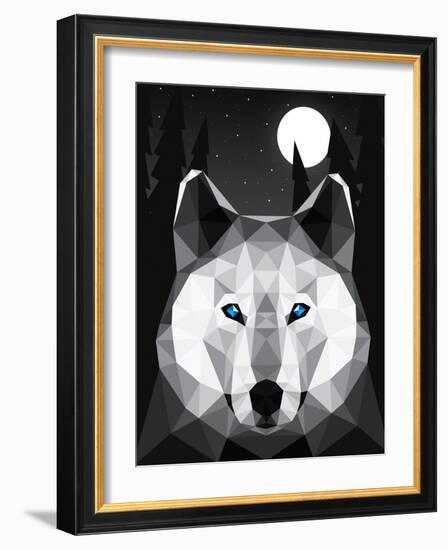 Tundra Wolf-Davies Babies-Framed Art Print