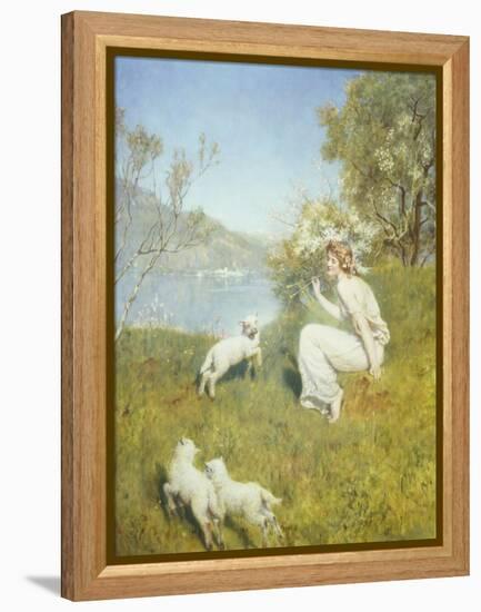 Tune for the Lambs-John Collier-Framed Premier Image Canvas