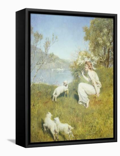 Tune for the Lambs-John Collier-Framed Premier Image Canvas