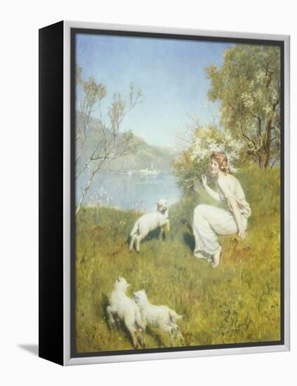 Tune for the Lambs-John Collier-Framed Premier Image Canvas