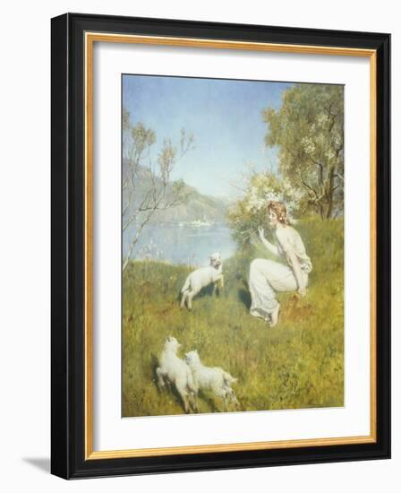 Tune for the Lambs-John Collier-Framed Giclee Print