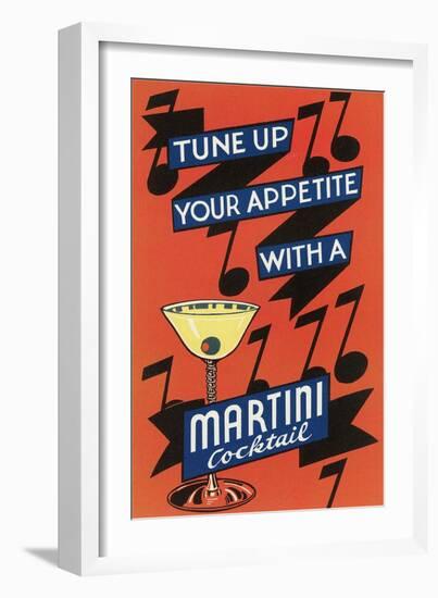 Tune Up Your Appetite, Martini-null-Framed Art Print