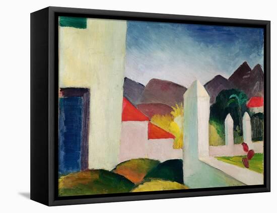 Tunesische Landschaft (Tunisian landscape). Oil on canvas.-August Macke-Framed Premier Image Canvas