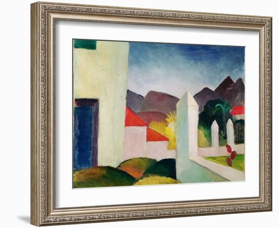 Tunesische Landschaft (Tunisian landscape). Oil on canvas.-August Macke-Framed Giclee Print