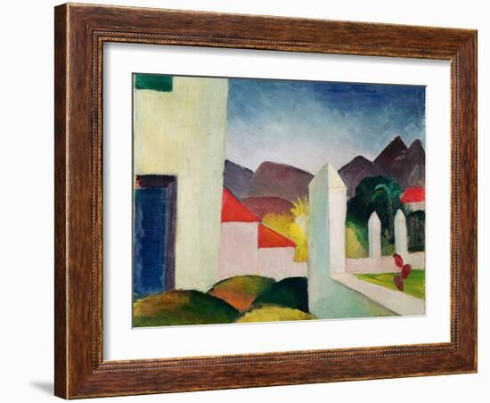 Tunesische Landschaft (Tunisian landscape). Oil on canvas.-August Macke-Framed Giclee Print