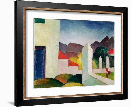 Tunesische Landschaft (Tunisian landscape). Oil on canvas.-August Macke-Framed Giclee Print