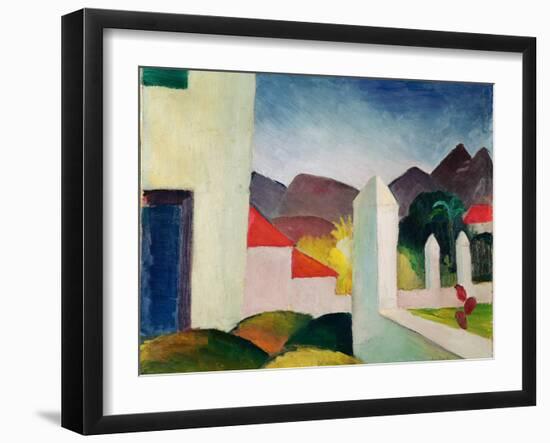 Tunesische Landschaft (Tunisian landscape). Oil on canvas.-August Macke-Framed Giclee Print