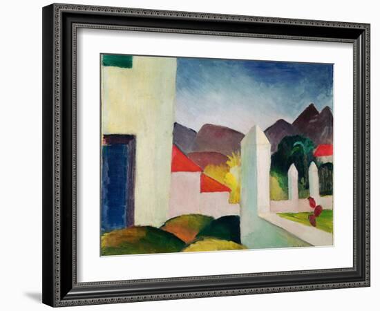 Tunesische Landschaft (Tunisian landscape). Oil on canvas.-August Macke-Framed Giclee Print