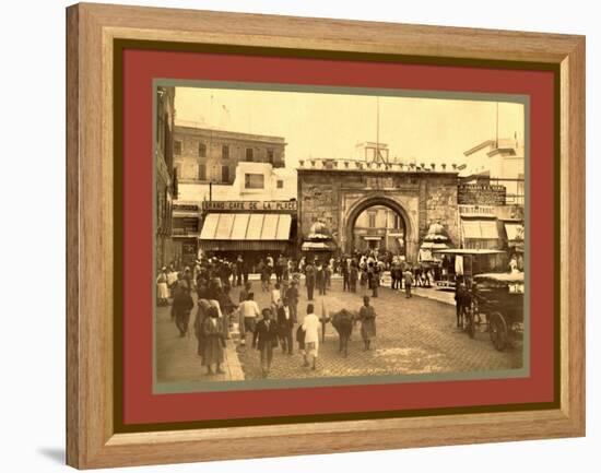 Tunis, La Porte De France, Tunisia-Etienne & Louis Antonin Neurdein-Framed Premier Image Canvas