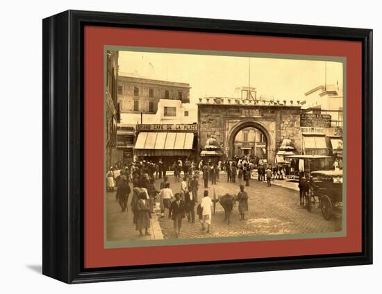 Tunis, La Porte De France, Tunisia-Etienne & Louis Antonin Neurdein-Framed Premier Image Canvas