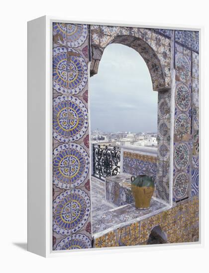 Tunis Ornate tiles on rooftop, Tunisia-Alan Klehr-Framed Premier Image Canvas